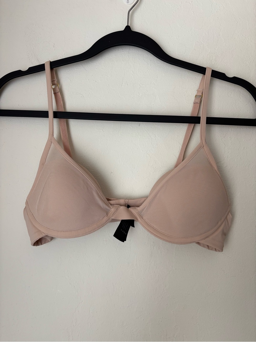 Pepper Mesh Overlay All You Underwire Bra Size 36AA Beige Relaxed Fit
